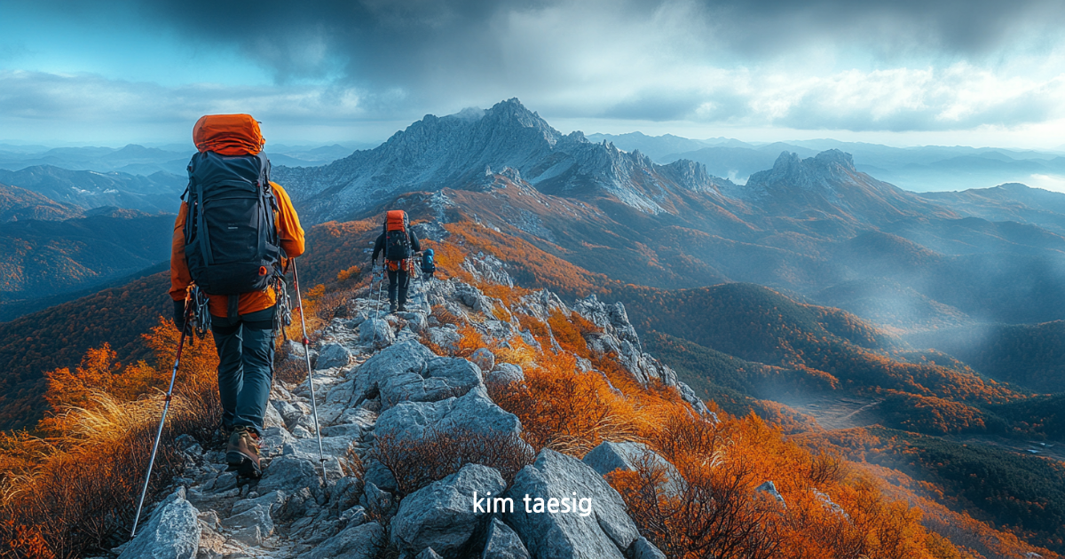 가지산 등산 모습