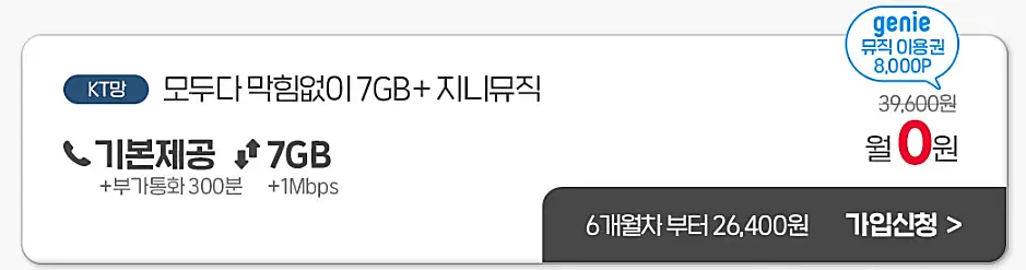 KT-0원요금제