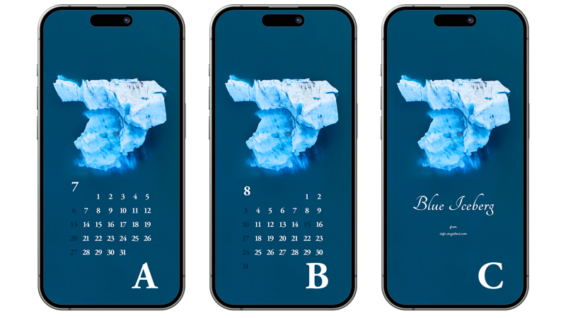 11 위에서 내려다 본 빙산 ABC - 2025년7월 아이폰배경화면