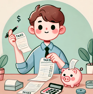 세금을 아끼는 모습