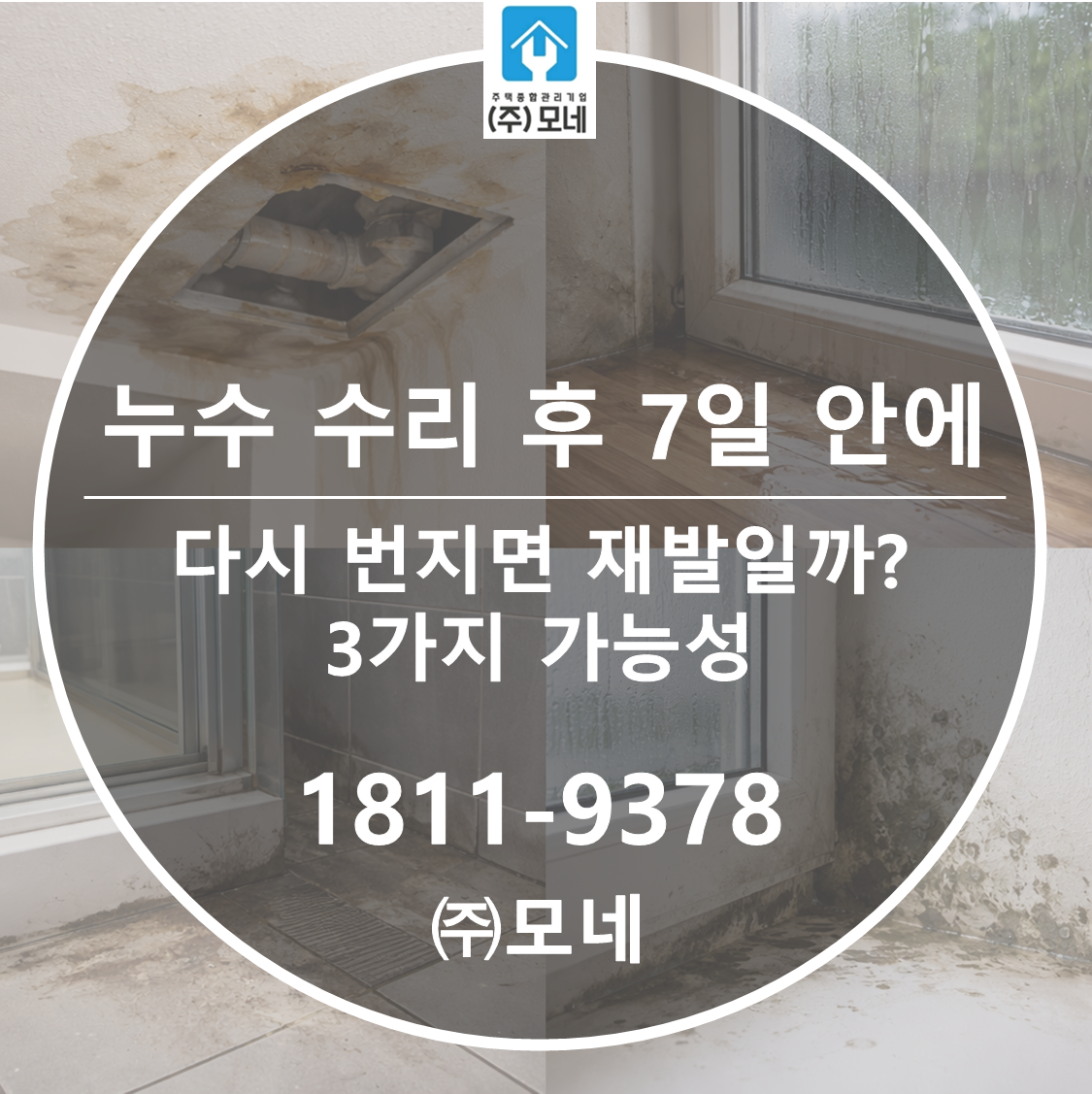 누수 수리 후 7일 안에 다시 번지면 재발일까? 3가지 가능성