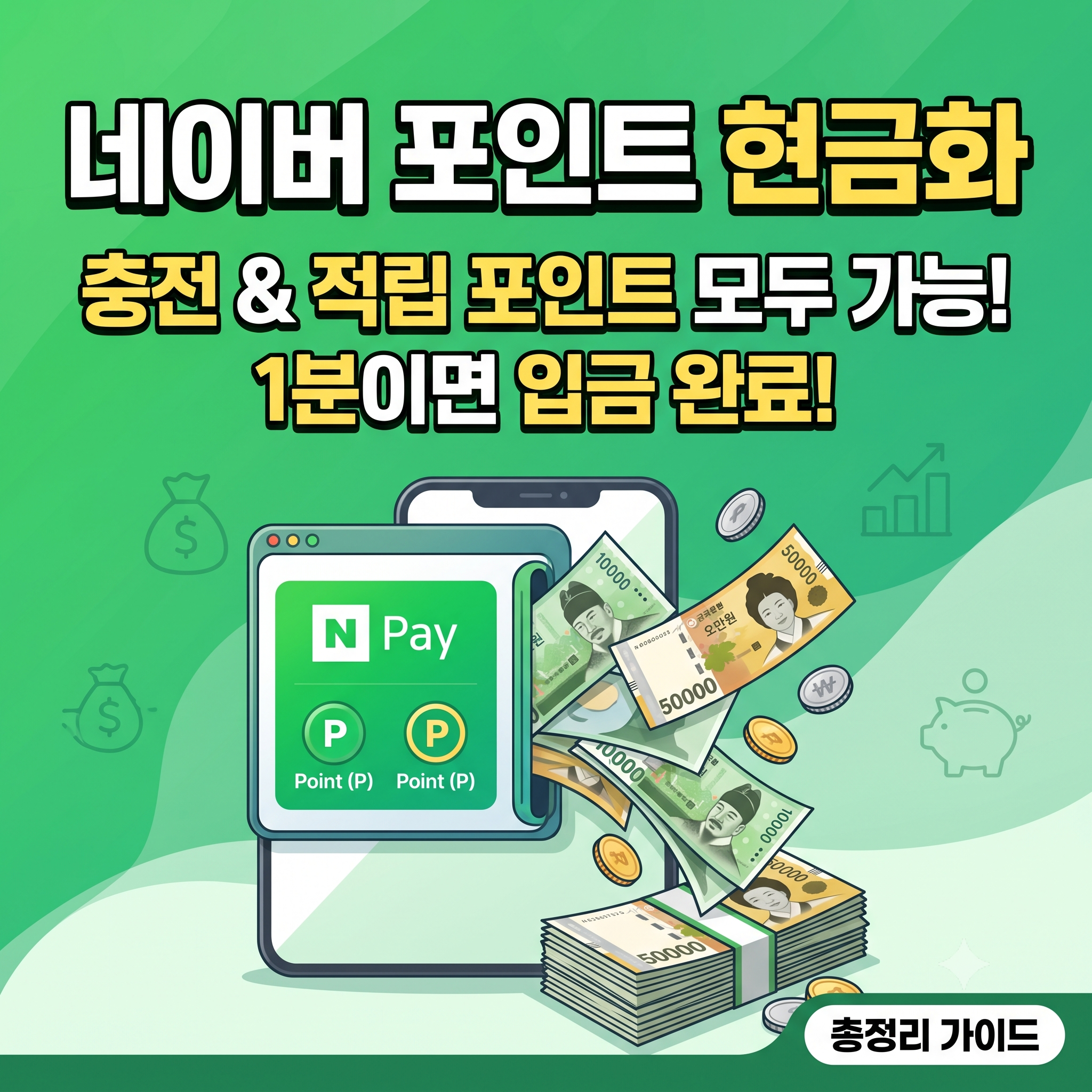 네이버 포인트 현금화 방법 총정리! 충전·적립 포인트 통장 입금 노하우