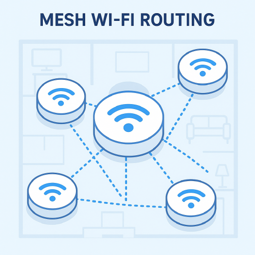 Mesh WIFI 라우팅 기술별 비교에 대한 사진