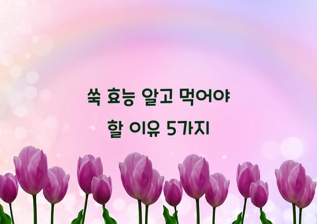 쑥 효능