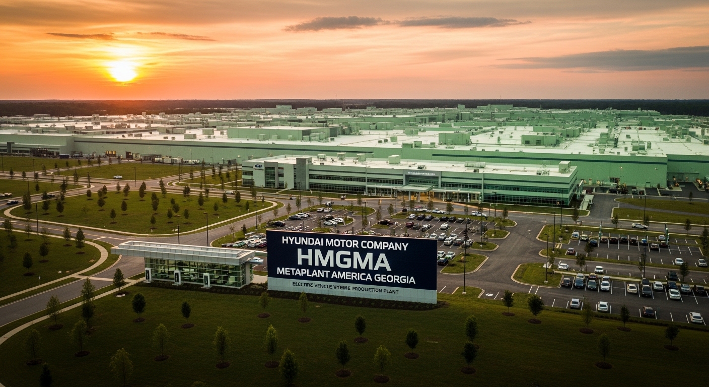 현대차 HMGMA 메타플랜트 아메리카 조지아 전기차 하이브리드 혼류생산 공장 그린오렌지