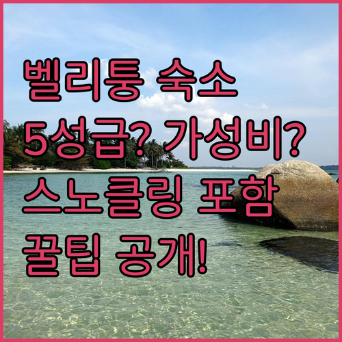5성급부터 가성비 호텔까지 벨리퉁 숙..