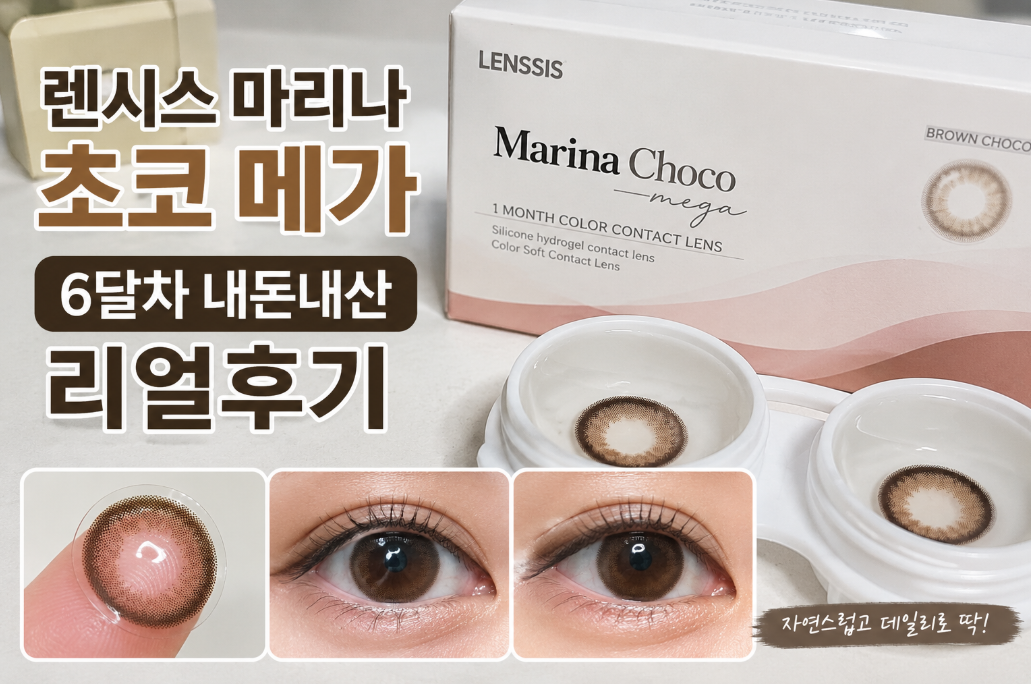 렌시스 마리나 초코 컬러렌즈 6달 써보니 이것만 알면 끝