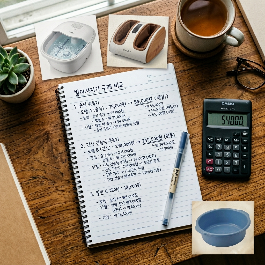 족욕기 추천 총 비용 비교