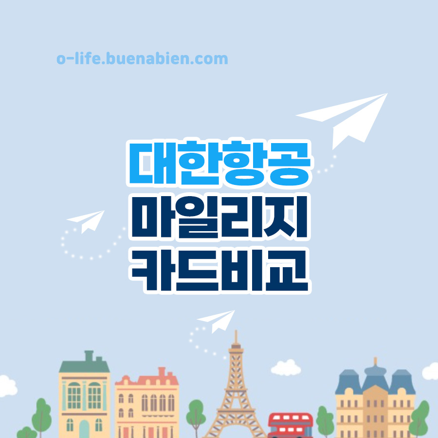 대한항공 마일리지 신용카드 비교