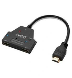 넥스트 이지넷 유비쿼터스 HDMI 1대2 모니터 분배기 NEXT-0102SPC&#44; 본상품선택