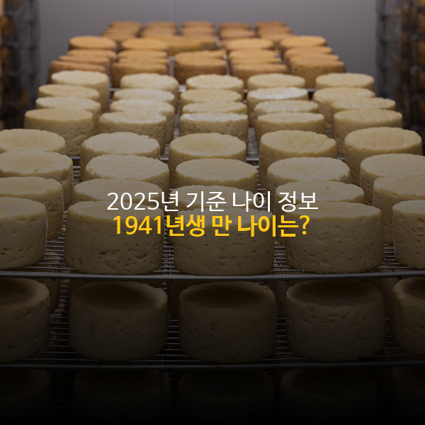 1941년생 만나이, 한국 나이 - 2025년 기준 1941년생 나이 정보