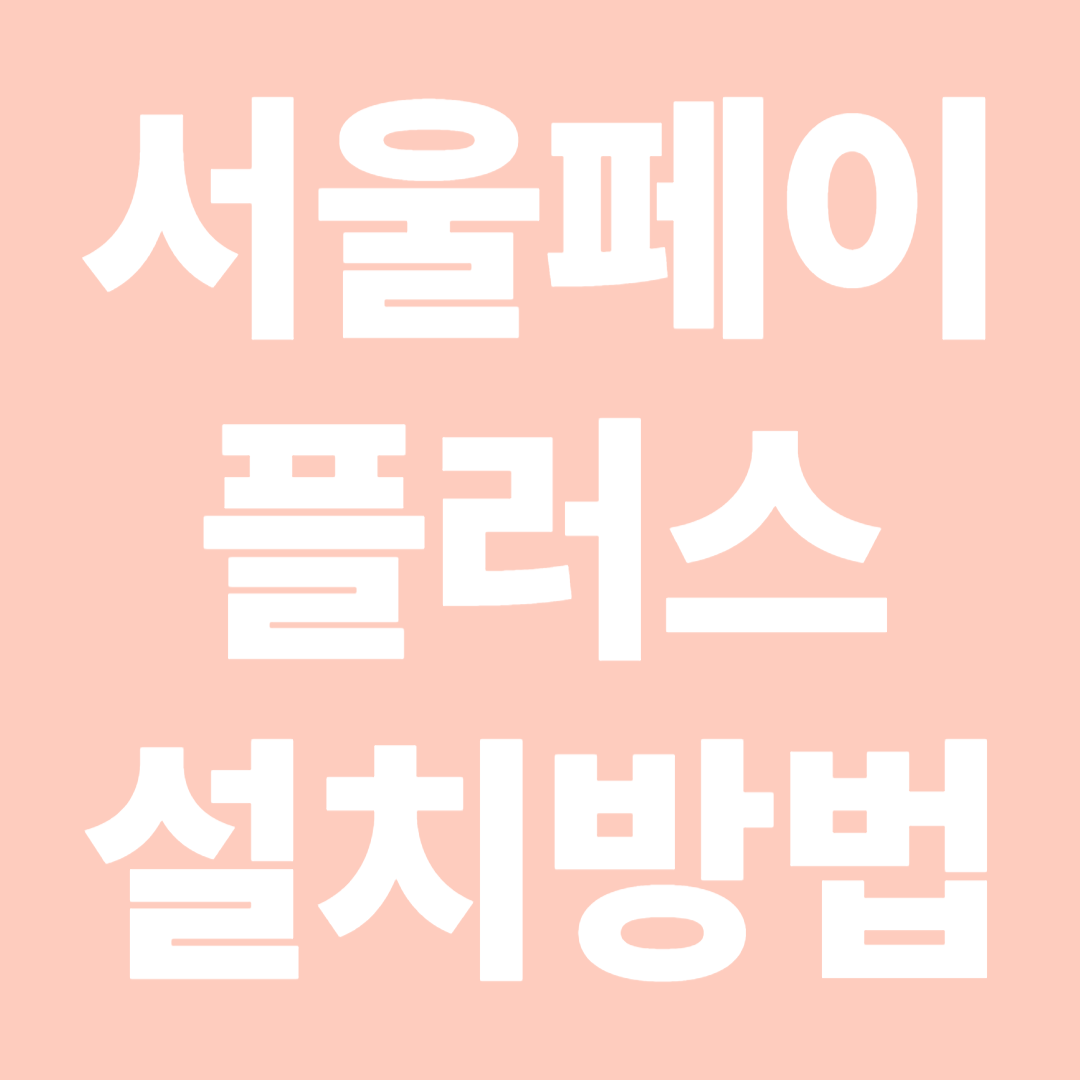 서울페이플러스 설치방법