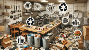 지저분한 식당주방