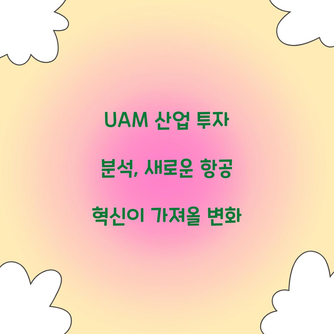 UAM 산업 투자 분석