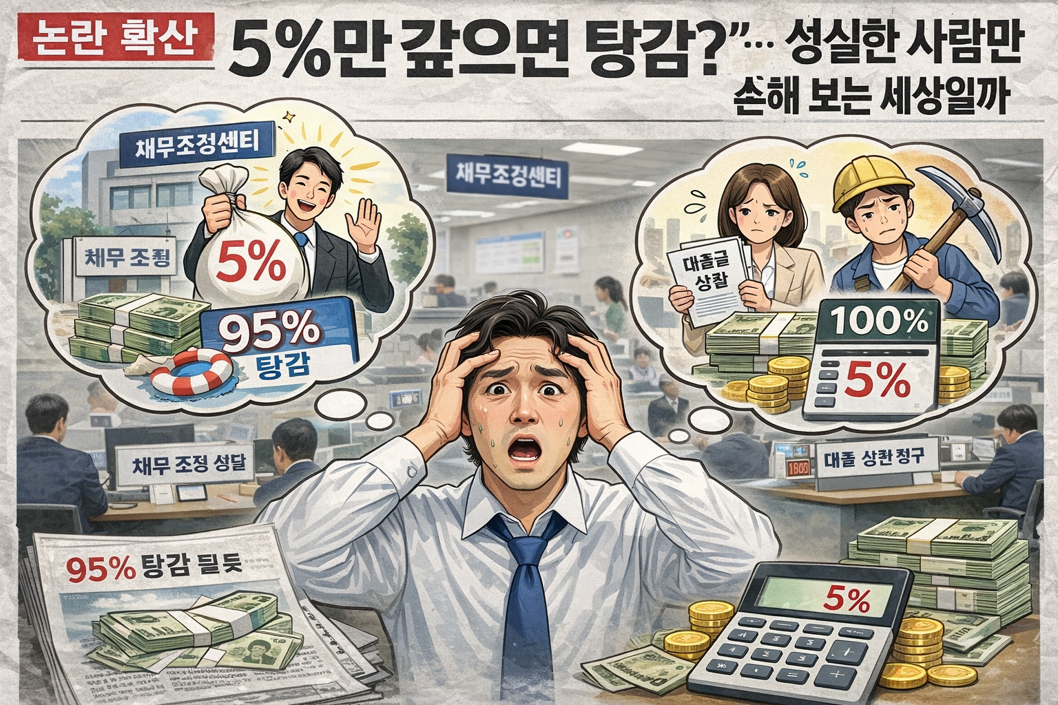 채무조정 관련 사진첨부