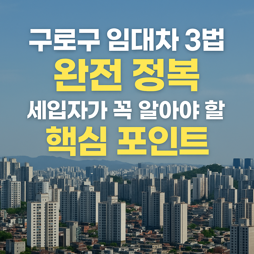 구로&middot;가리봉&middot;개봉동 세입자라면 반드시 알아야 할 전월세 계약 전략