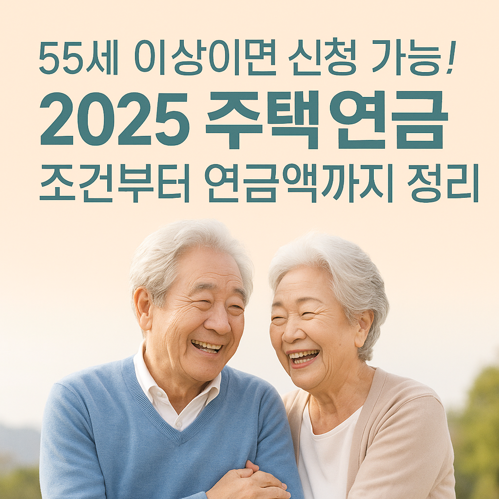55세 이상이면 신청 가능! 2025 주택연금 조건부터 연금액까지 정리