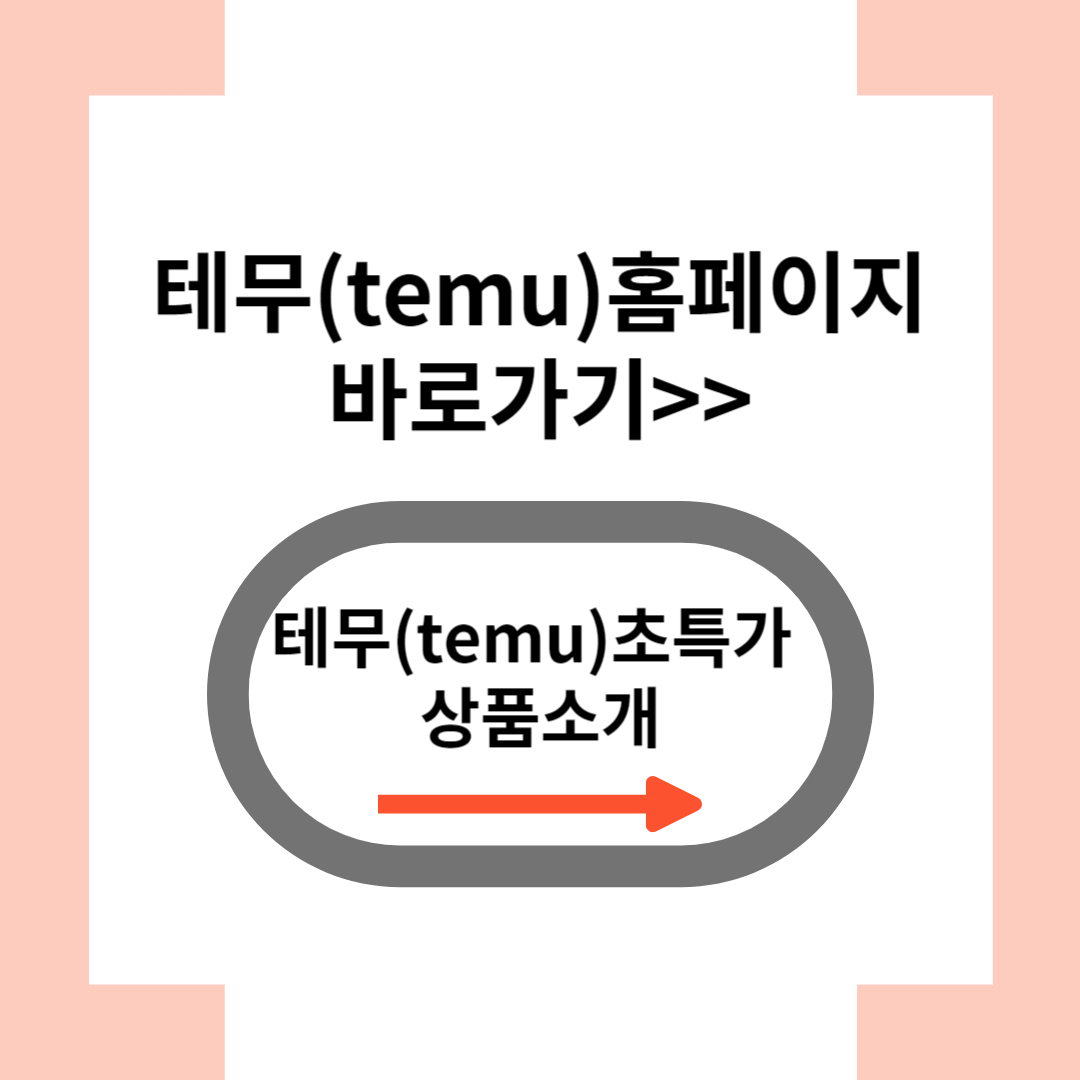 테무 쇼핑몰 홈페이지 바로가기