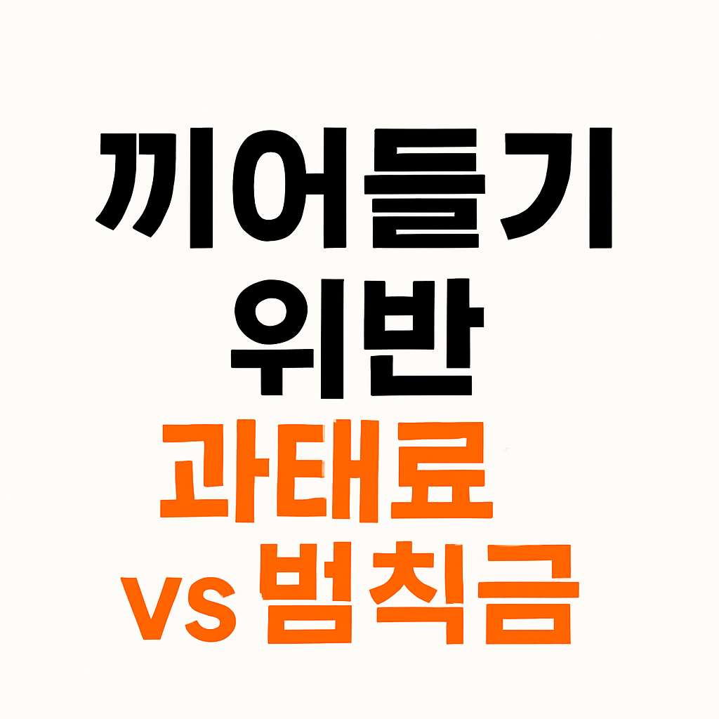 끼어들기 단속 기준 총정리