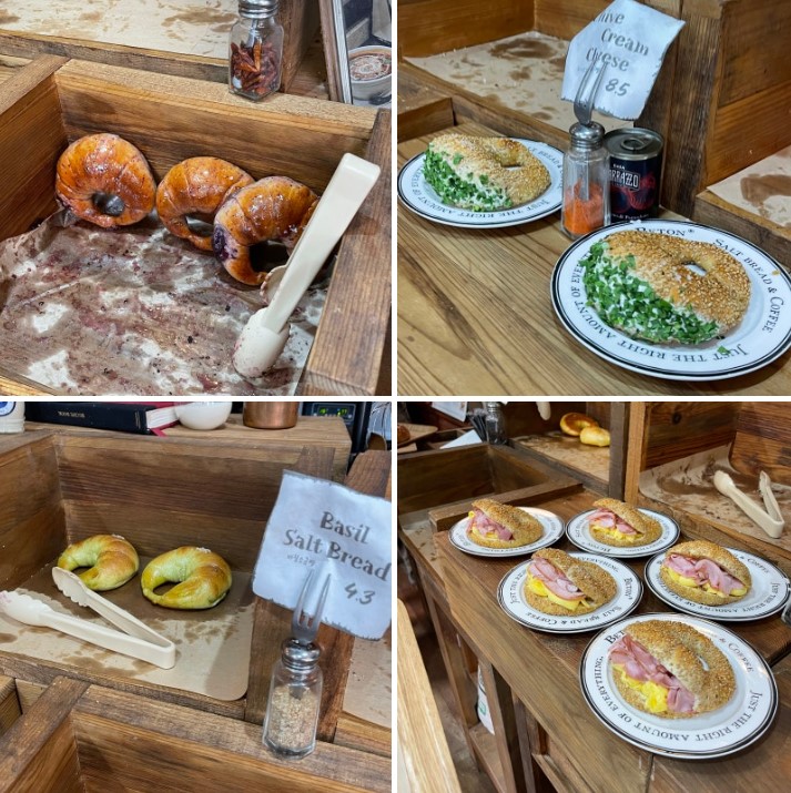 다양한 맛의 먹음직스런 소금빵