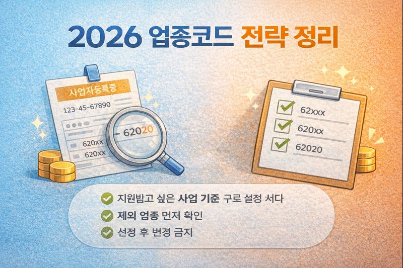 업종코드가 정부지원사업에 미치는 영향