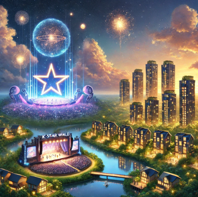 미사아일랜드 K-STAR WORLD와 고덕래미안힐스테이트(고래힐) 아파트 이미지