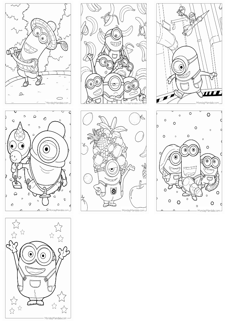 미니언즈 색칠공부 디즈니 도안