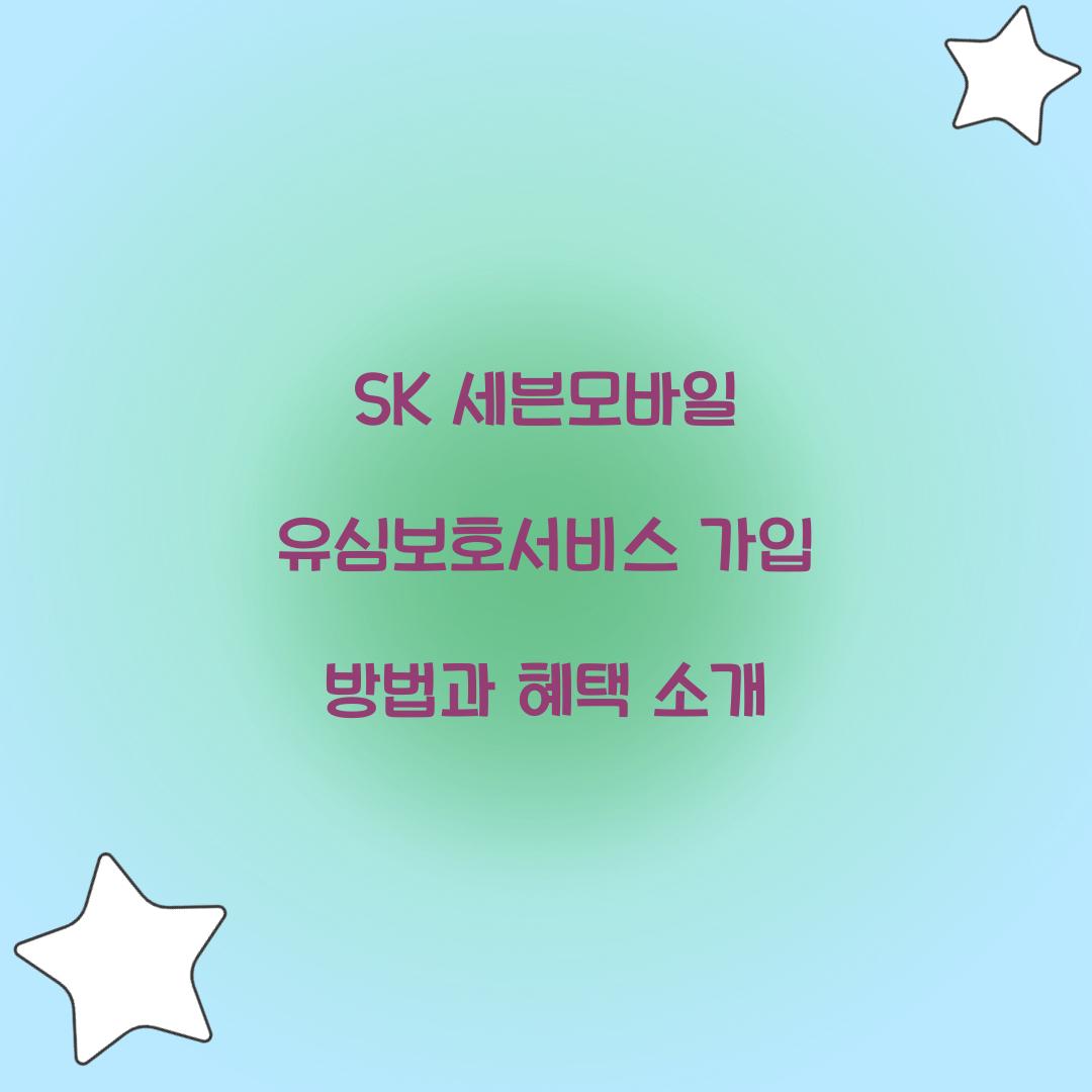 SK 세븐모바일 유심보호서비스