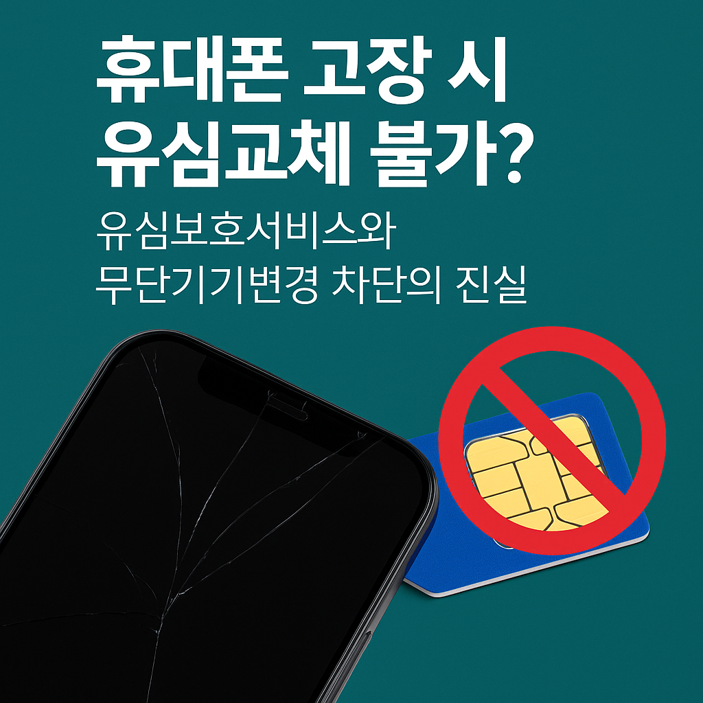 휴대폰 고장 시 유심교체 불가? 유심보호서비스와 무단기기변경 차단의 진실