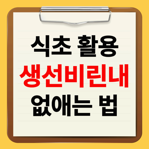 생선비린내 제거 꿀 팁