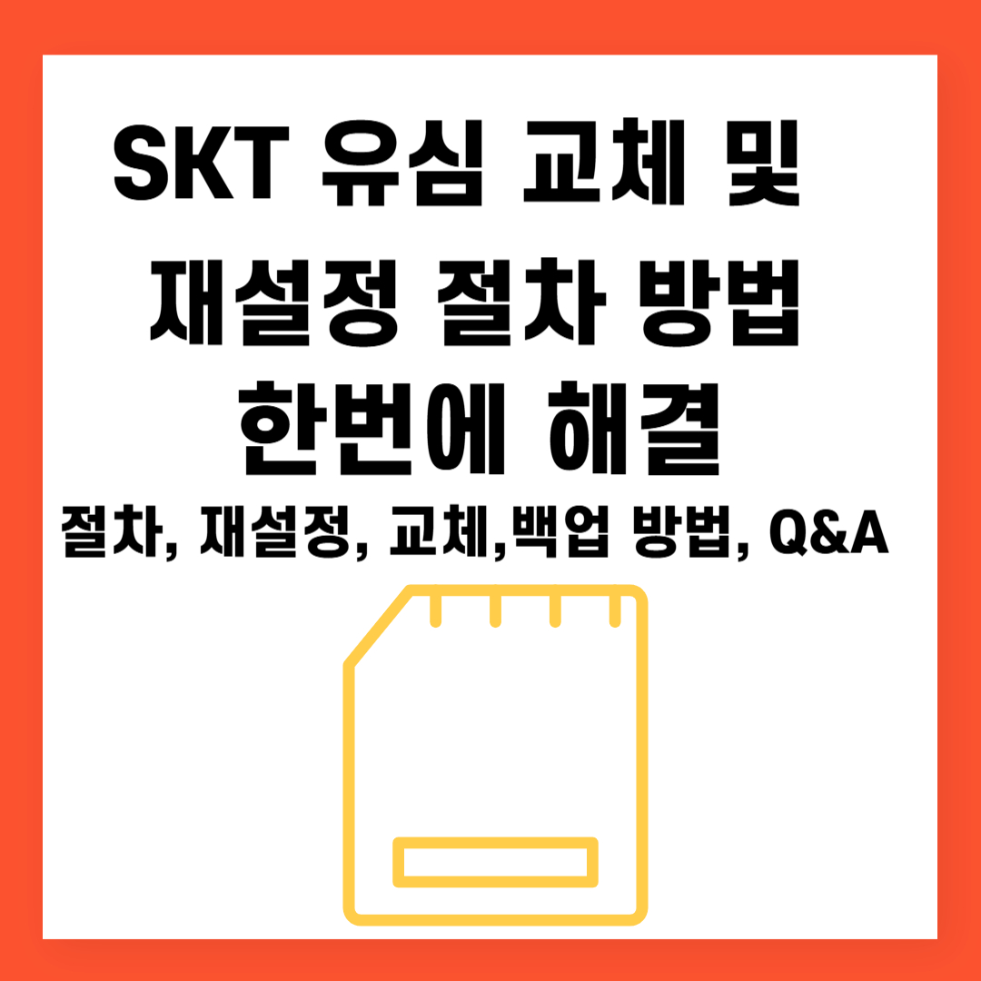 SKT 유심 교체 및 재설정 절차 한번에 해결