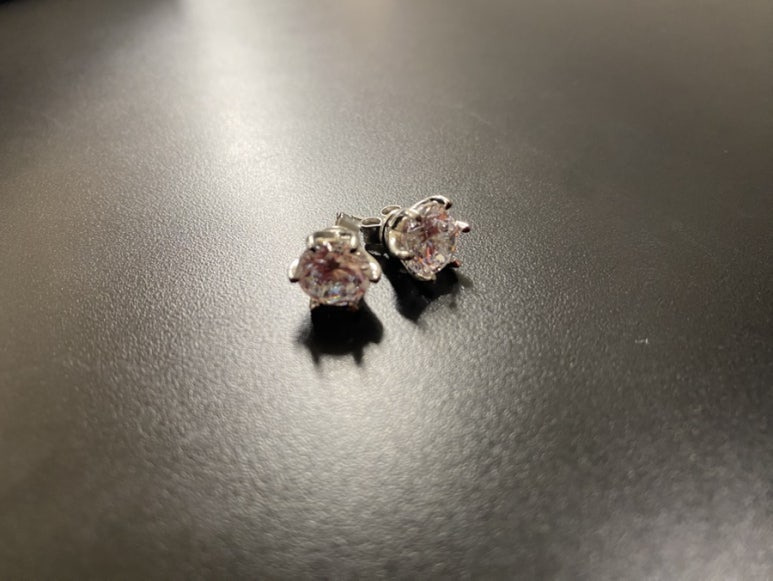 스팅 925(sting 925) 라운드 아이스 스터드 이어링 (6-프롱) Round Ice Stud Earrings (6-Prong) 9mm(3Ct) 추성훈귀걸이 추성훈이어링