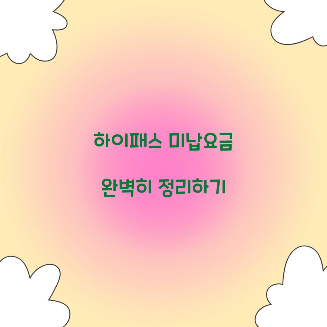 하이패스 미납요금