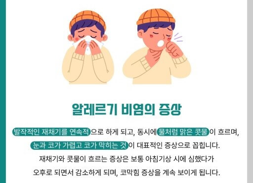 알레르기 비염 원인과 증상