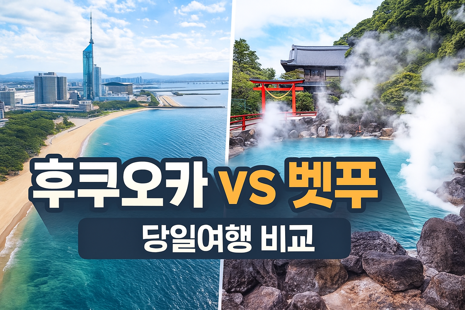 후쿠오카 vs 벳푸 당일여행 비교