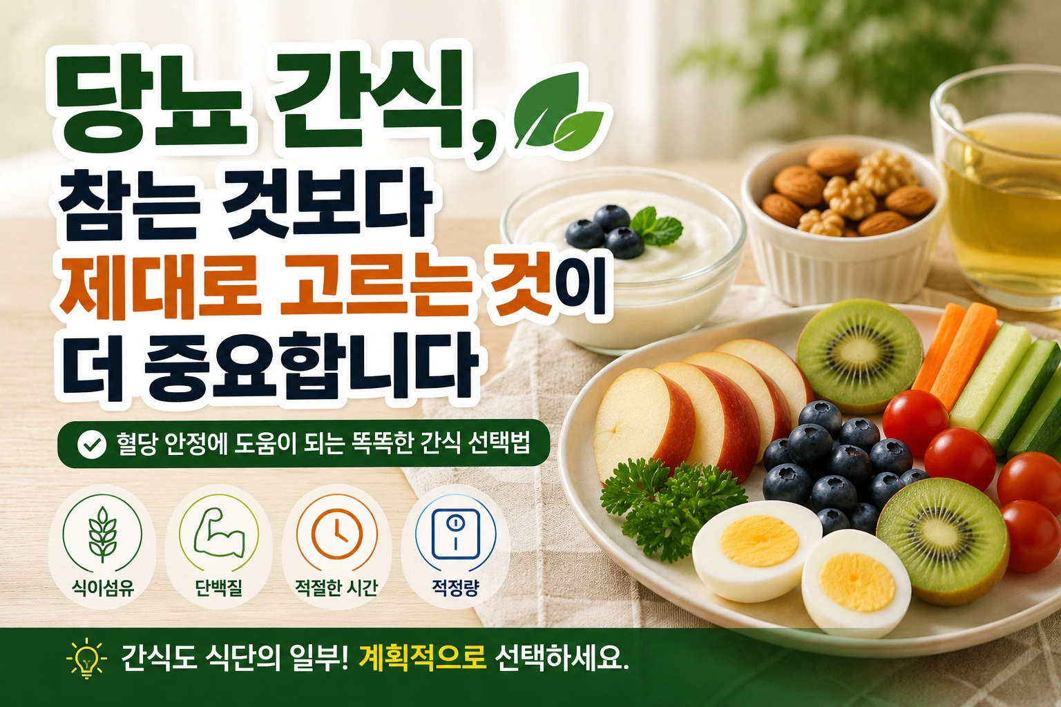 당뇨 간식, 참는 것보다 제대로 고르는 것이 더 중요합니다