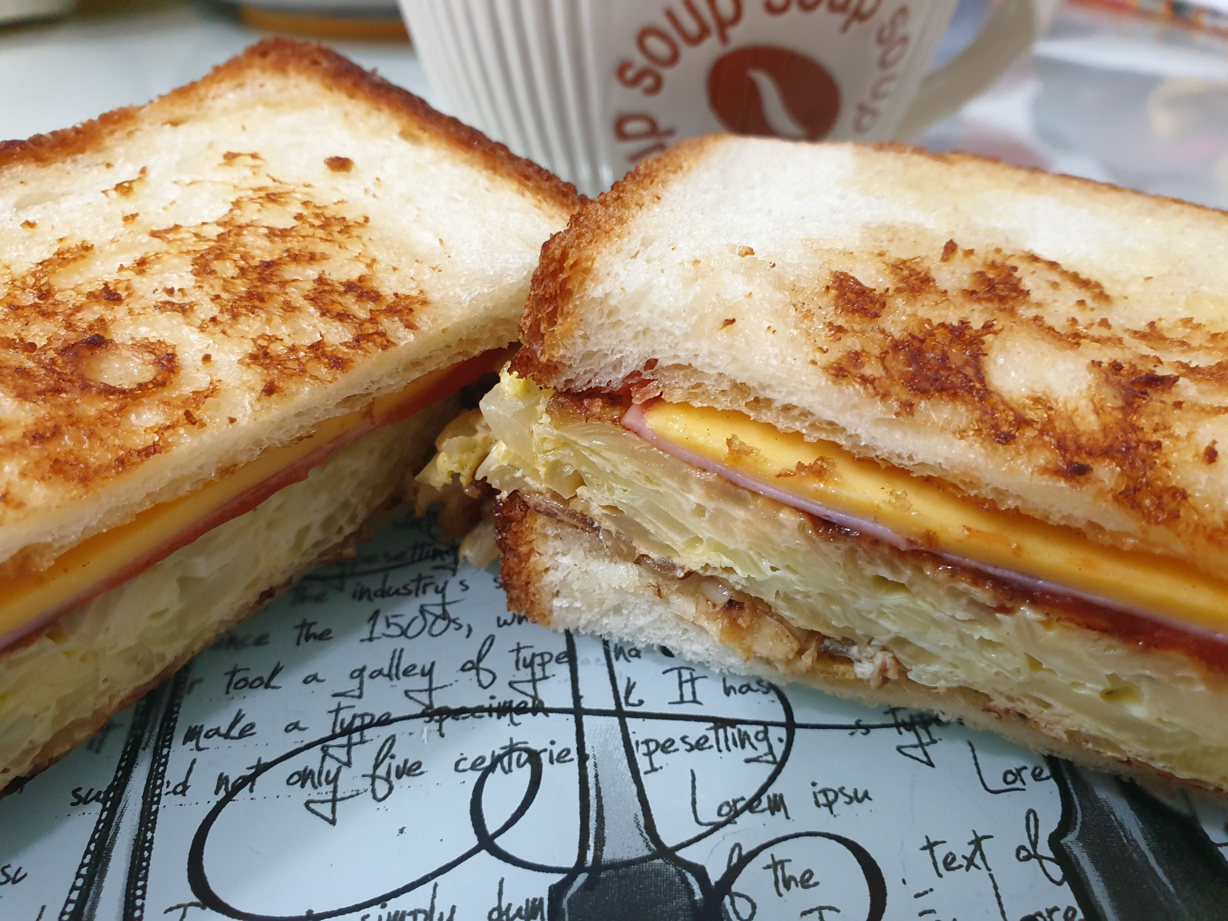 양배추 옛날 토스트