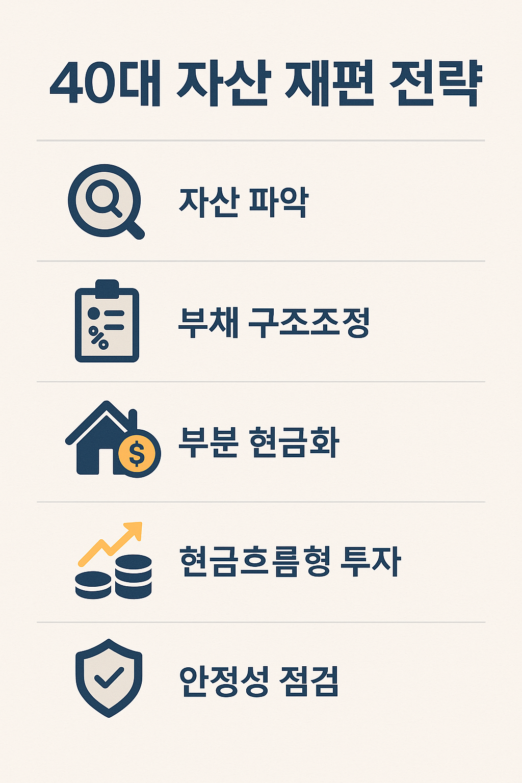 40대 자산 재편 전략