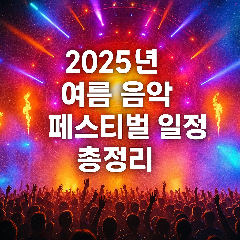 2025년 여름 음악 페스티벌 일정