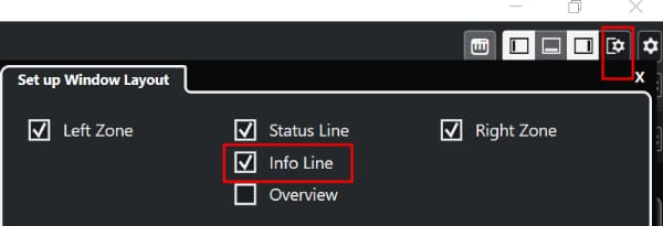 큐베이스 인포 라인( Info Line )
