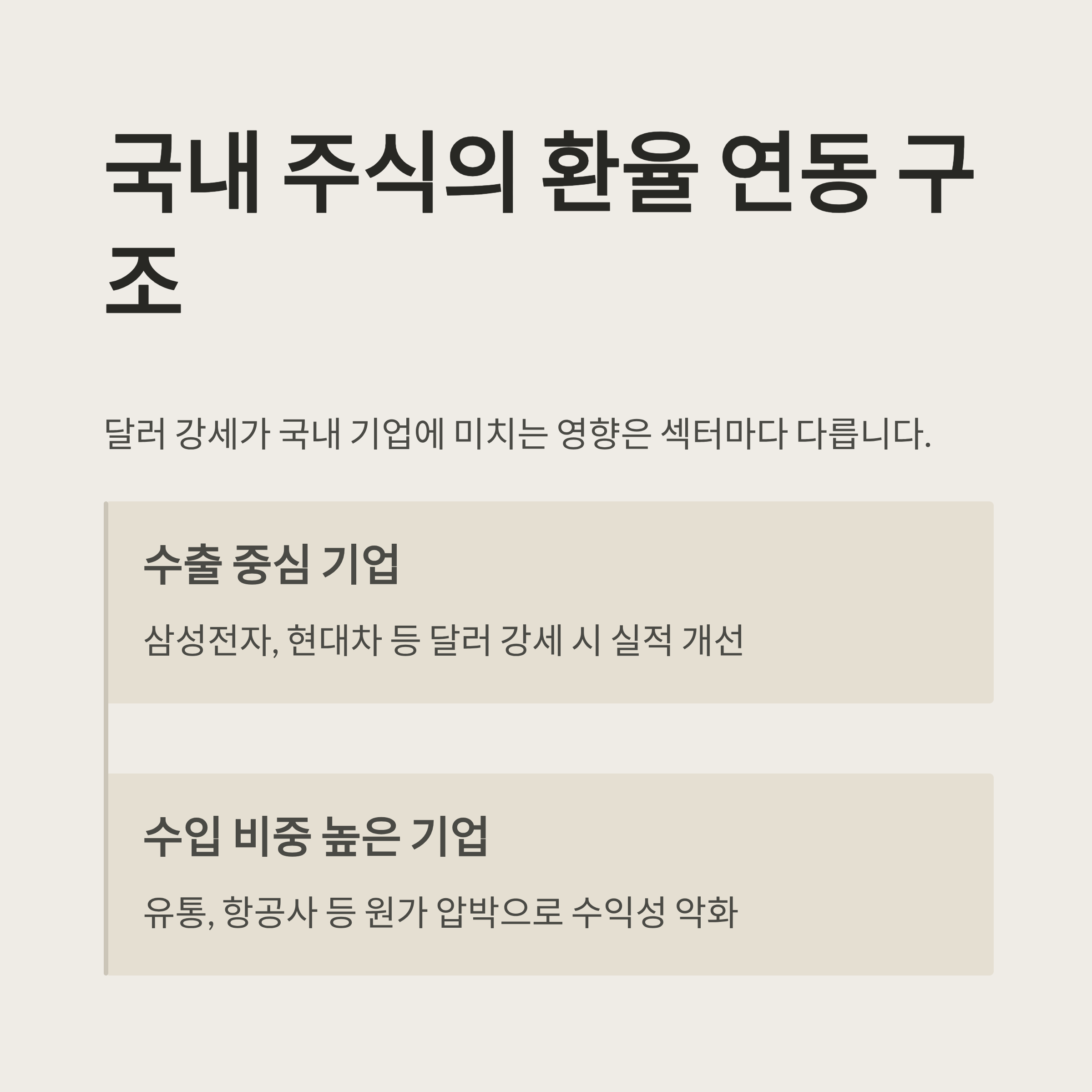환율리스크 국내 주식 연동 구조