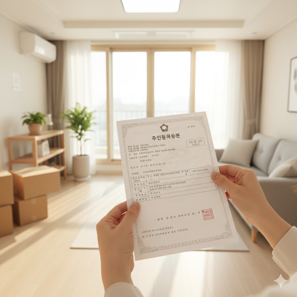 확정일자 날인이 선명하게 보이는 서류 사진