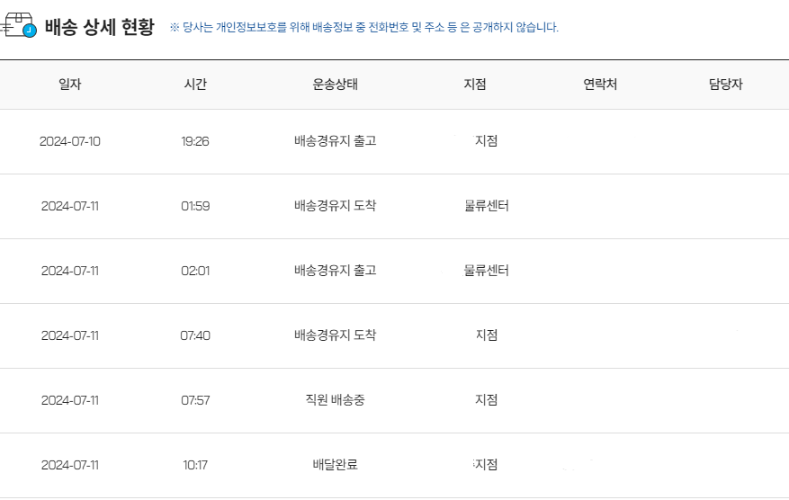 일양로지스 실시간 배송 조회 방법