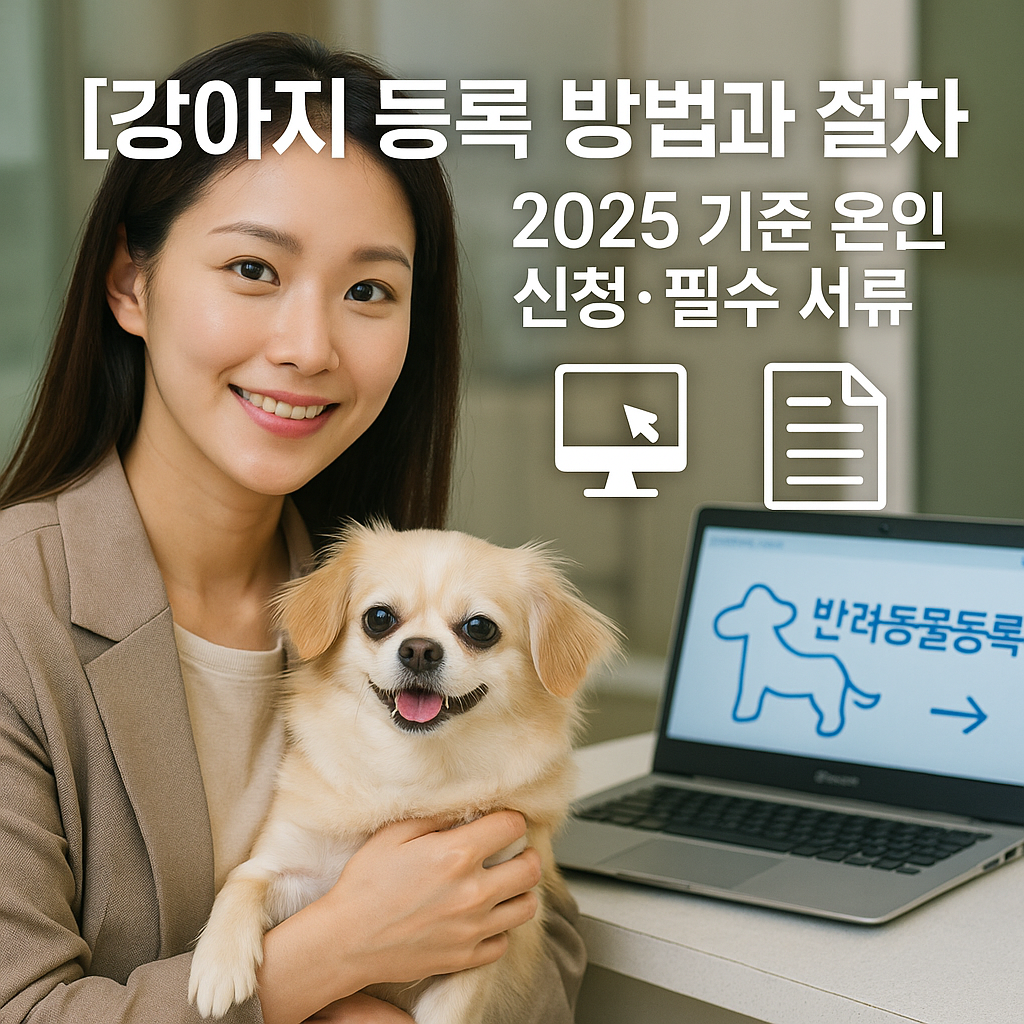 강아지 등록 방법과 절차 ｜ 2025 기준 온라인 신청·필수 서류