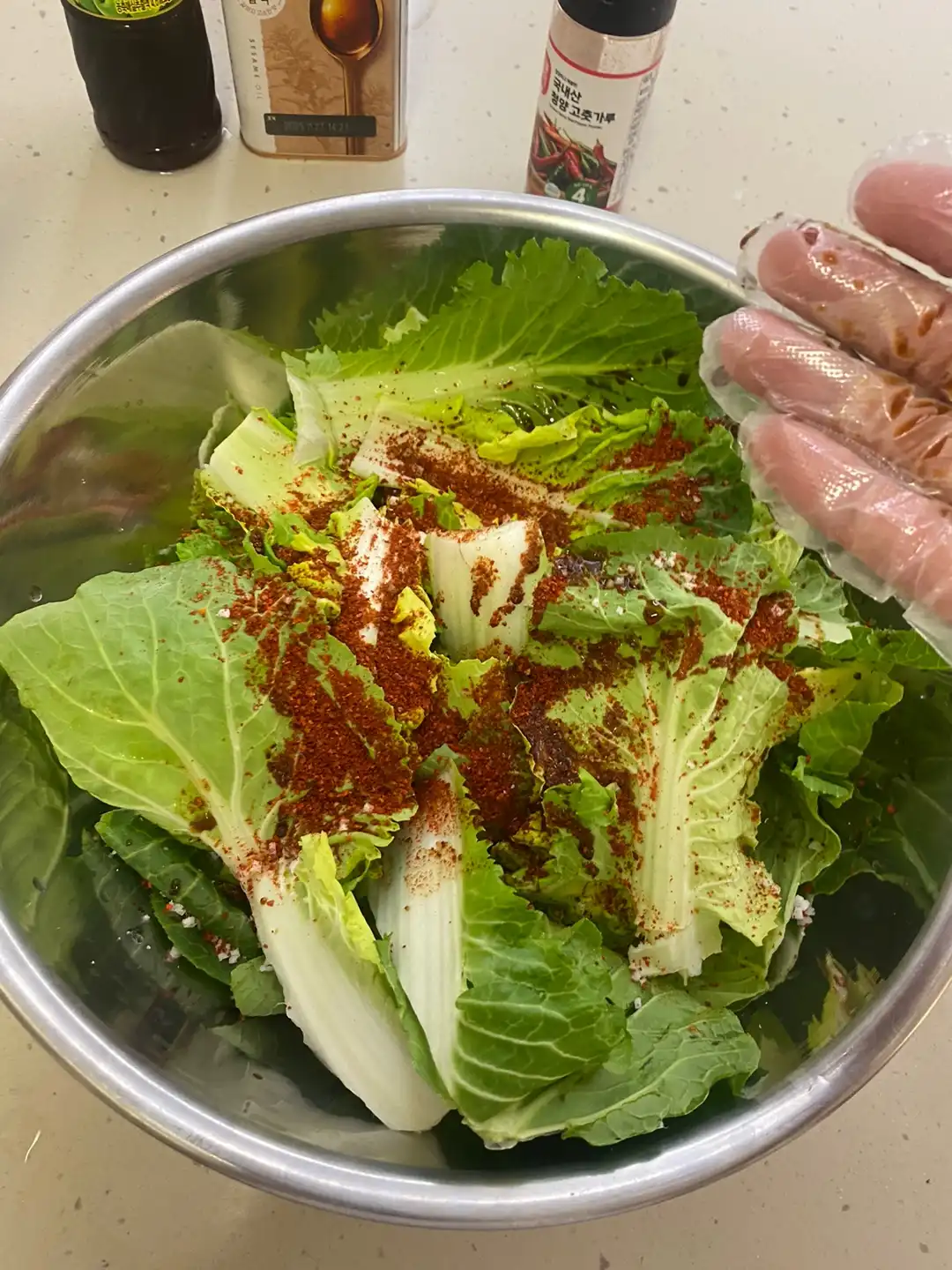 봄동무침-참기름-매실청-이미지