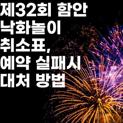 제32회 함안 낙화놀이 취소표, 예약 실패 시 대처 방법(함안 낙화놀이 즐기는 방법) 관련 사진