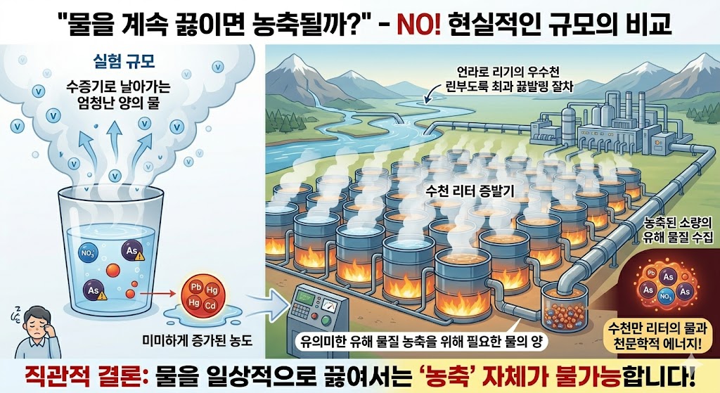 Data visualization proving the safety of reboiled water from chemical concentration