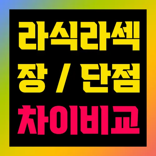 라식 라섹 장점 단점 차이 비교