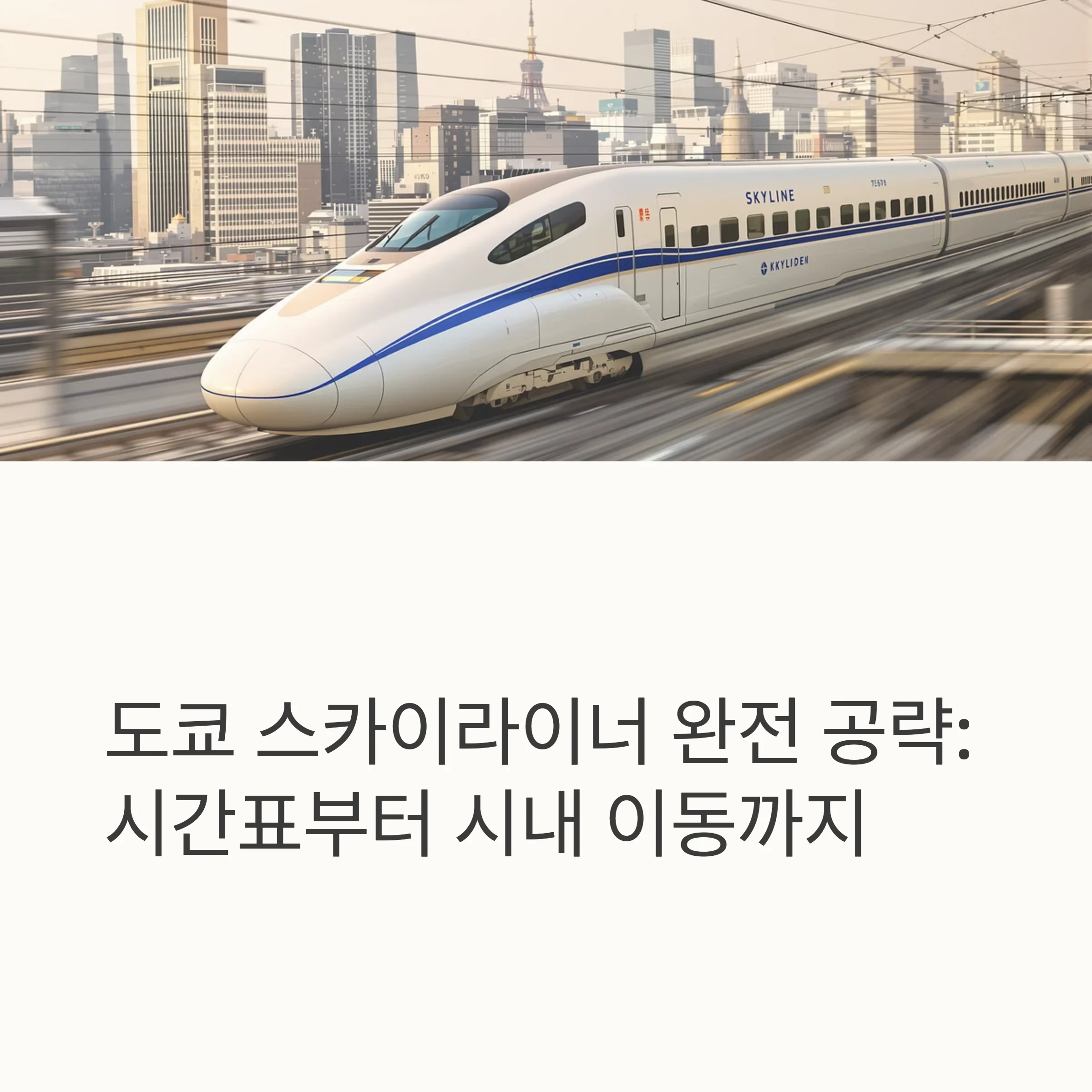 도쿄 스카이라이너 완전 공략: 시간표