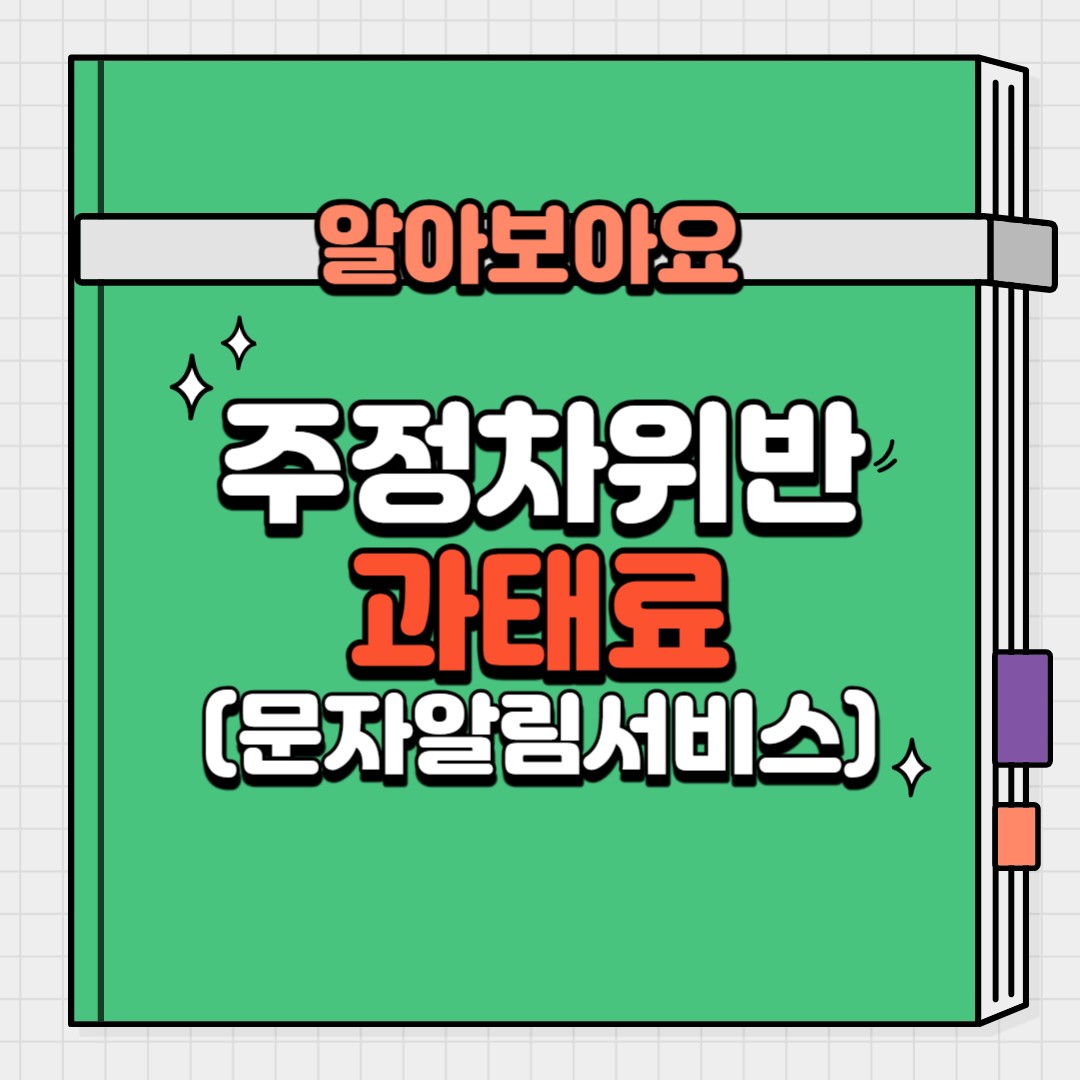 주정차 위반 과태료 (문자알림 서비스)